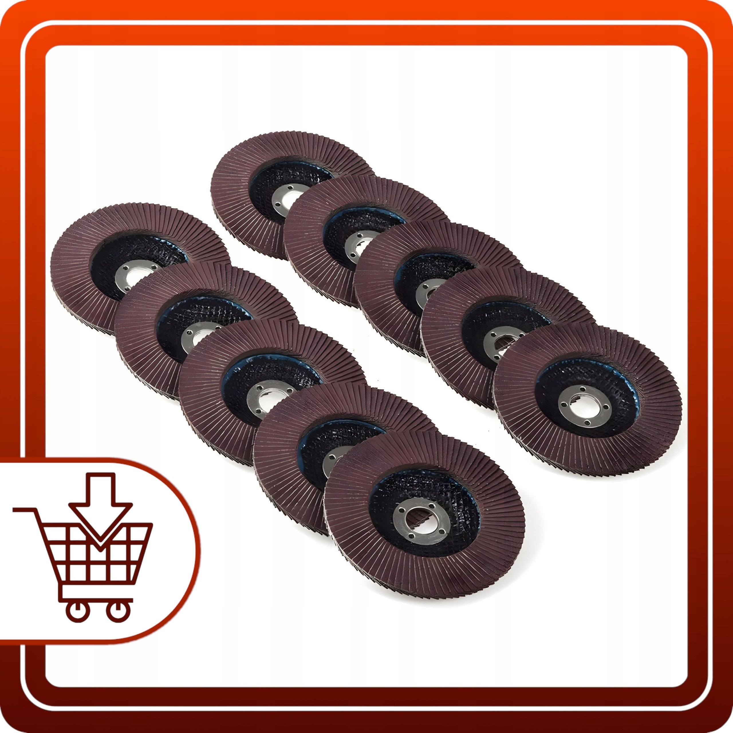 10x Tarcza Listkowa 125mm P120 Lamelka Do Szlifowania Stali Drewna