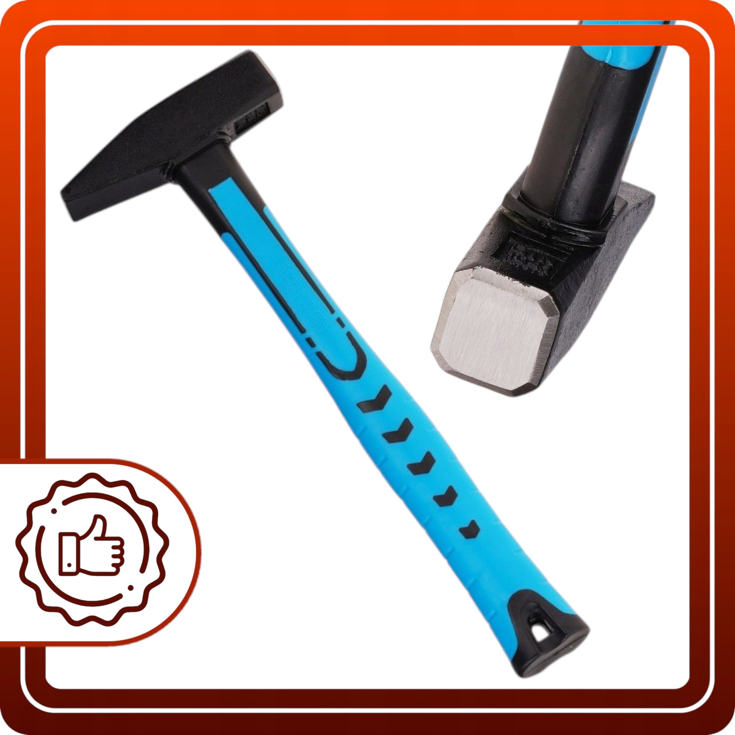 MŁOTEK ŚLUSARSKI 500g FIBERGLASS Warsztatowy Uniwersalny Stolarski Lekki