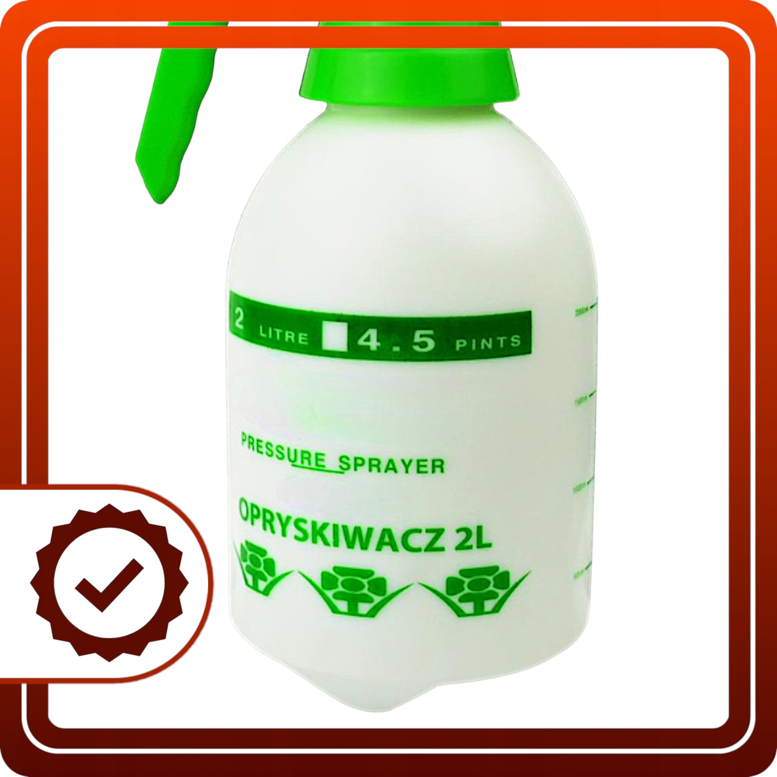 Opryskiwacz Ciśnieniowy 2L Ręczny Spryskiwacz Ogrodowy Trawnikowy Mocny