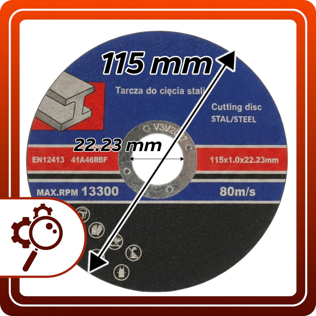 Tarcze do Cięcia Metalu Stali 115x1.0x22.23 mm Tarcza Zestaw 10 sztuk
