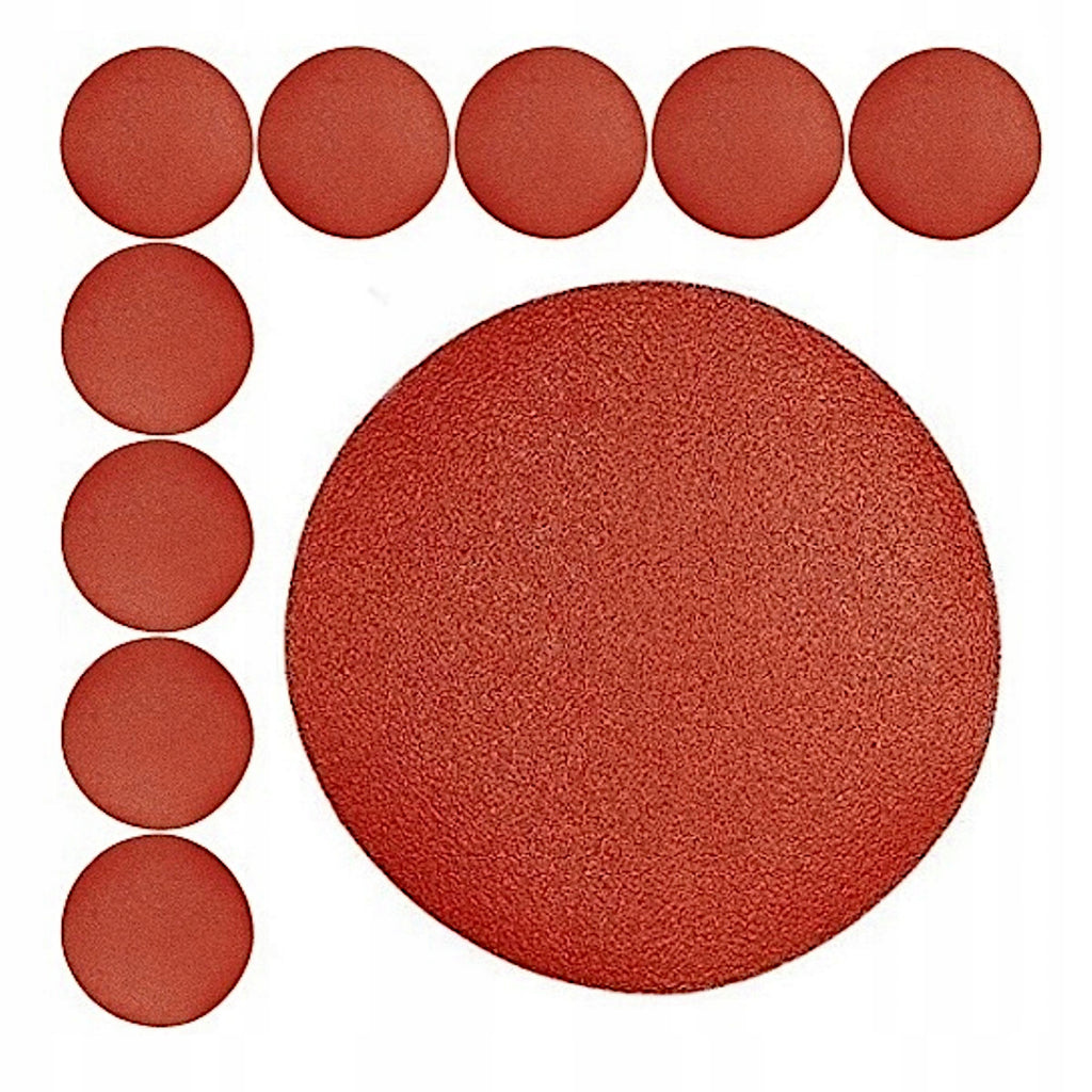 10szt Papier Ścierny 180mm P240 Na Rzep Dysk Krążek Do Szlifowania Zestaw Krążków