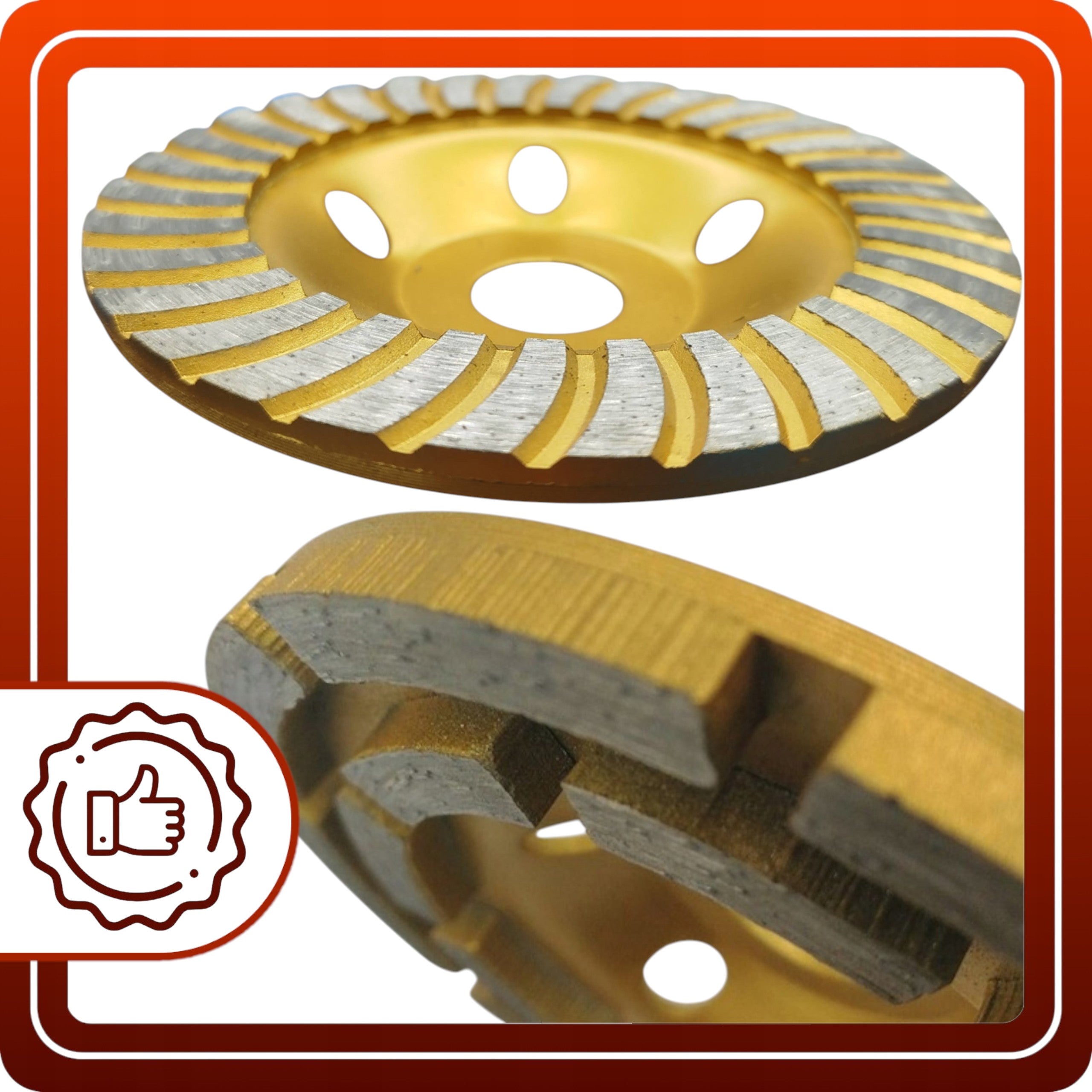 Tarcza diamentowa do szlifowania BETONU zestaw Segmentowa Turbo 125mm 2szt