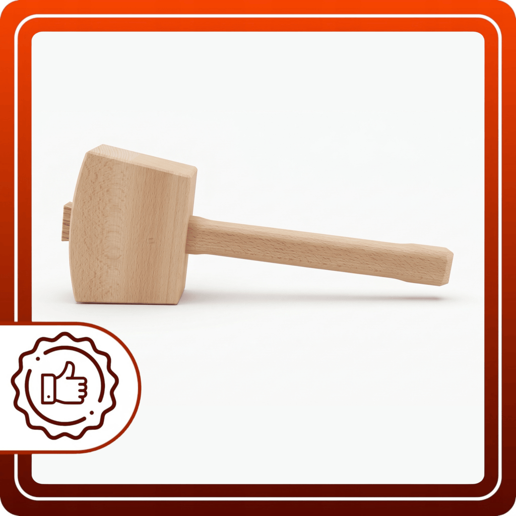 Młotek Drewniany Stolarski 500g Bukowy 315mm Podbijak Do Dłuta Kwadratowy