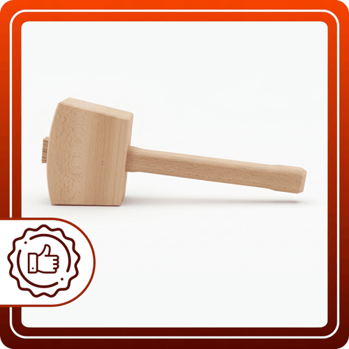 Młotek Drewniany Stolarski 500g Bukowy 315mm Podbijak Do Dłuta Kwadratowy