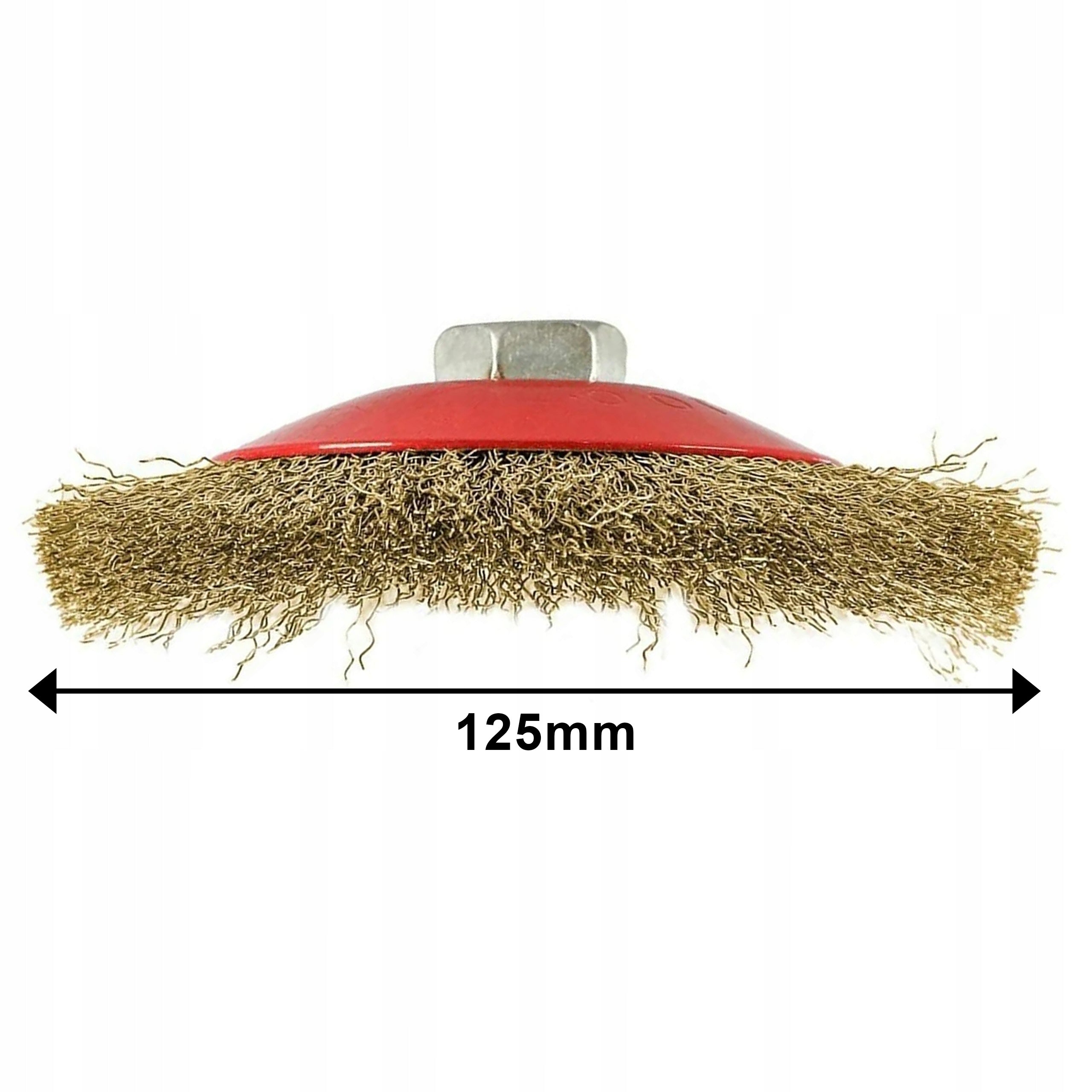 Szczotka Druciana 125mm M14 Mosiądzowana Boczna Do Szlifierki