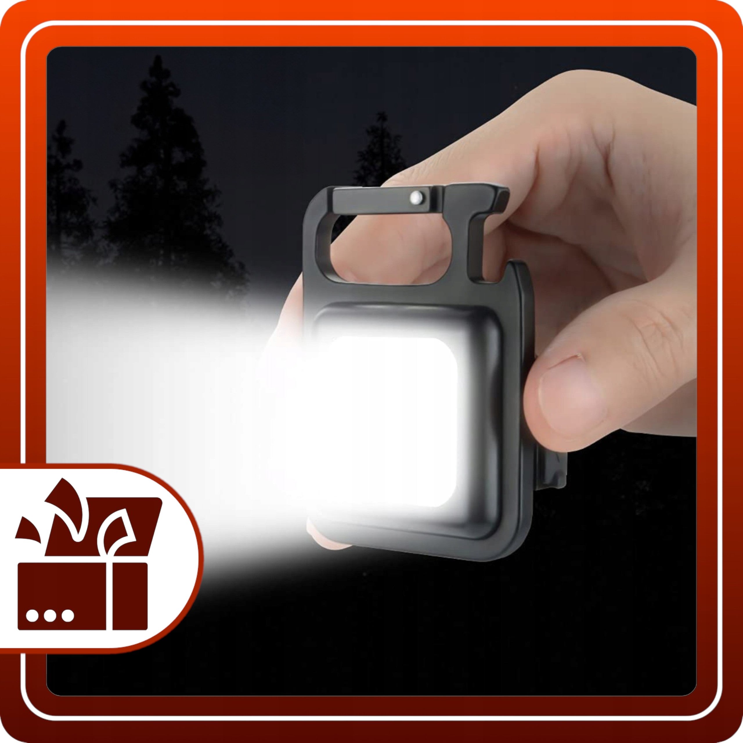 Latarka LED Brelok do kluczy COB akumulatorowa usb Mini Lampa Kieszonkowa