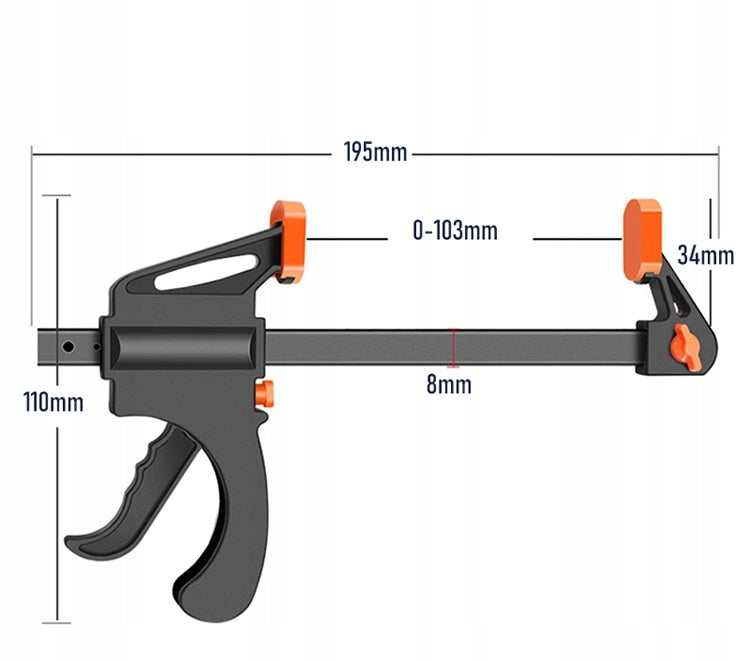 Ścisk Stolarski Uchwyt 200mm 2szt Modelarski Zacisk Warsztatowy Rozpórka