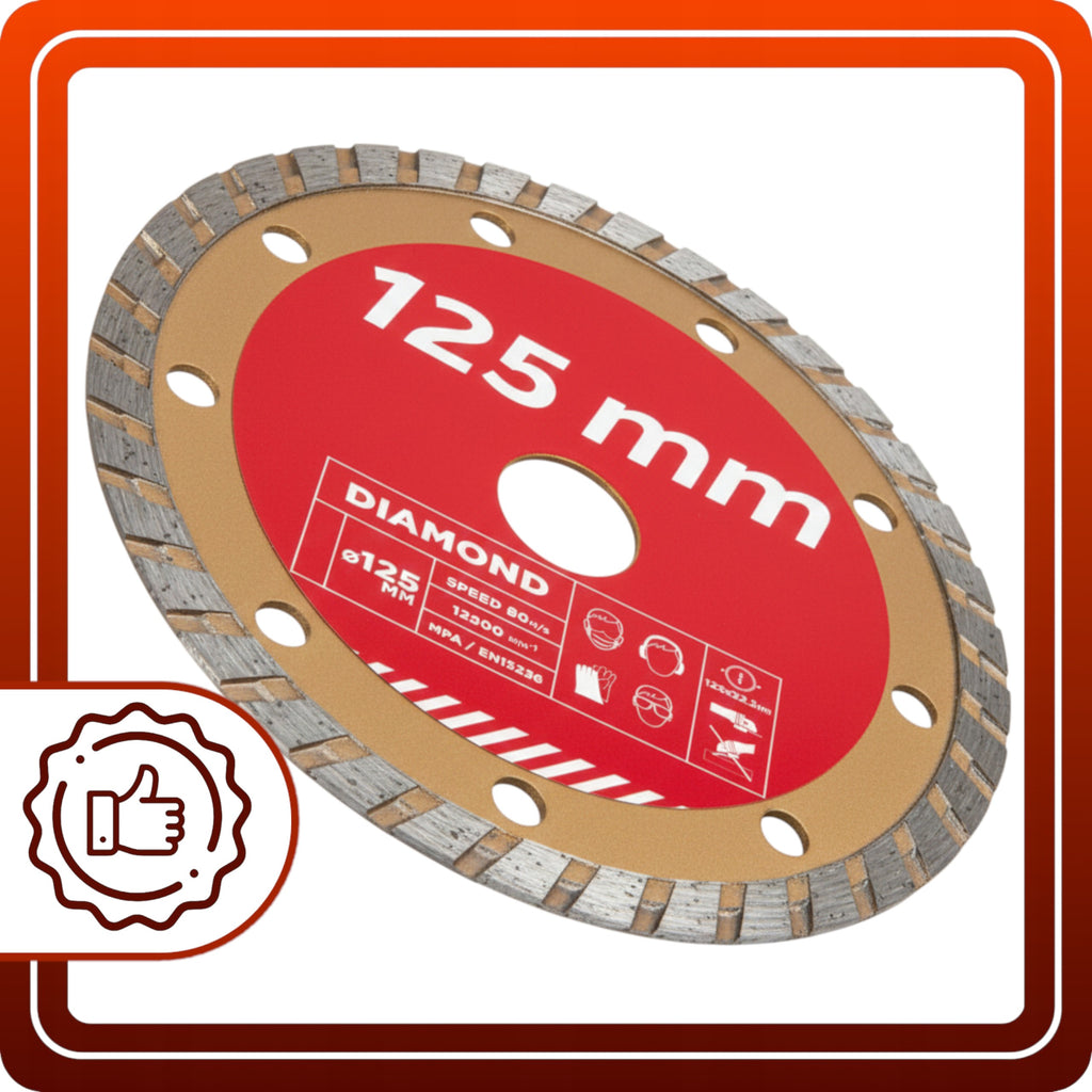 TARCZA DO BETONU 125 MM DIAMENTOWA Cięcia Kostki Cegły Na szlifierkę kątową