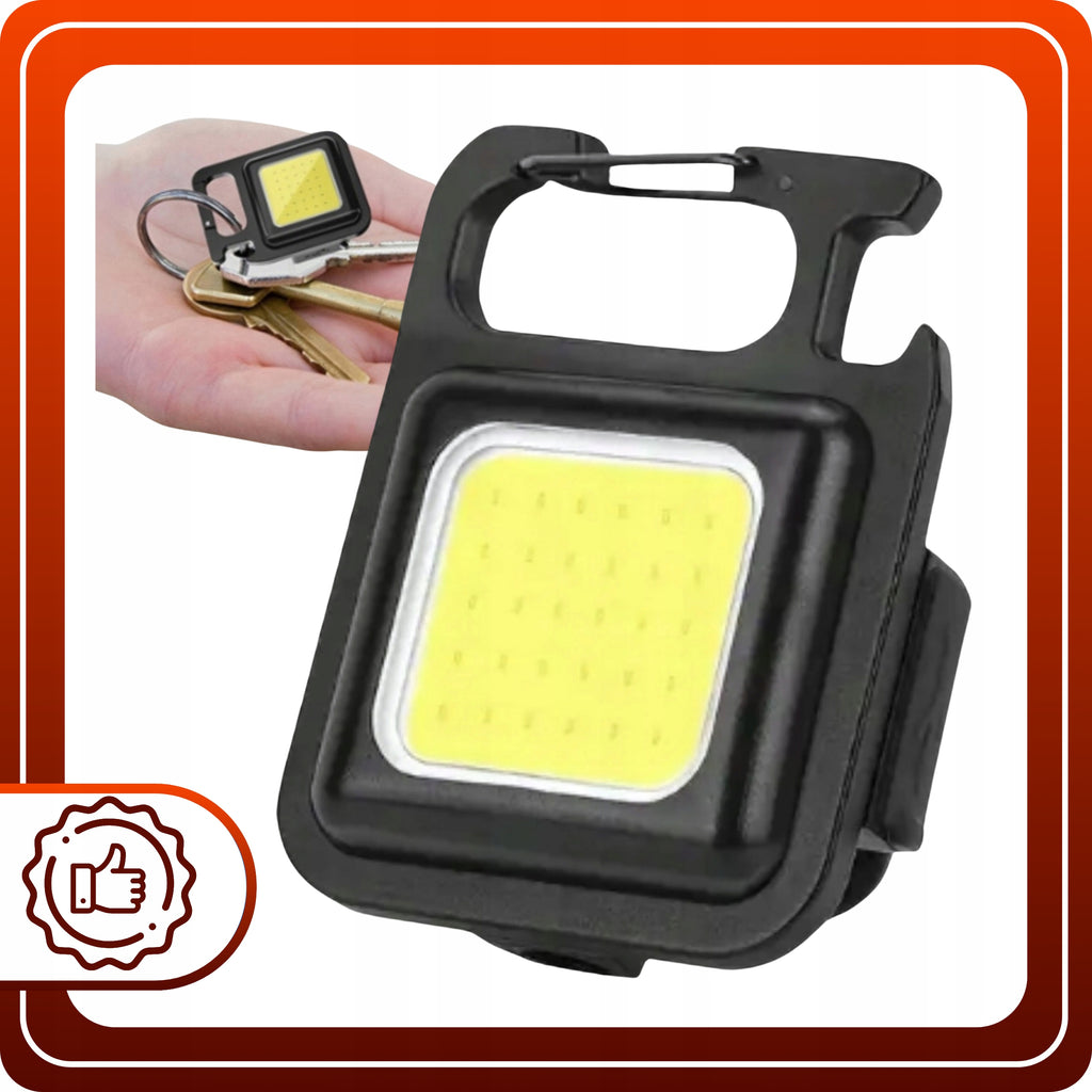 Latarka LED Brelok do kluczy COB akumulatorowa usb Mini Lampa Kieszonkowa
