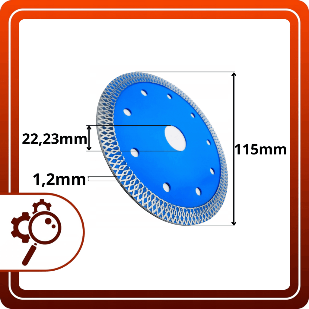 Tarcza Diamentowa 115mm Do Gresu Płytek Ceramiki Glazury Cienki Segment