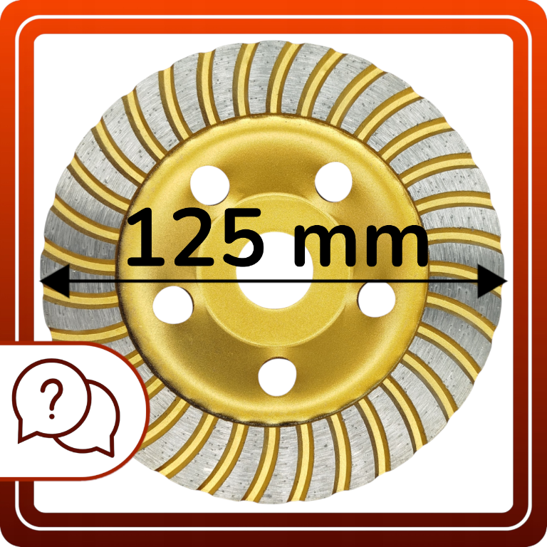 Tarcza diamentowa do szlifowania BETONU zestaw Segmentowa Turbo 125mm 2szt