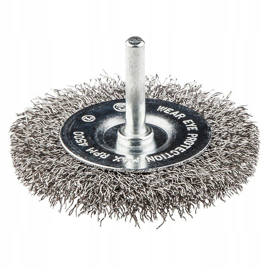 Szczotka Druciana 75mm INOX Trzpieniowa Do Wkrętarki Wiertarki