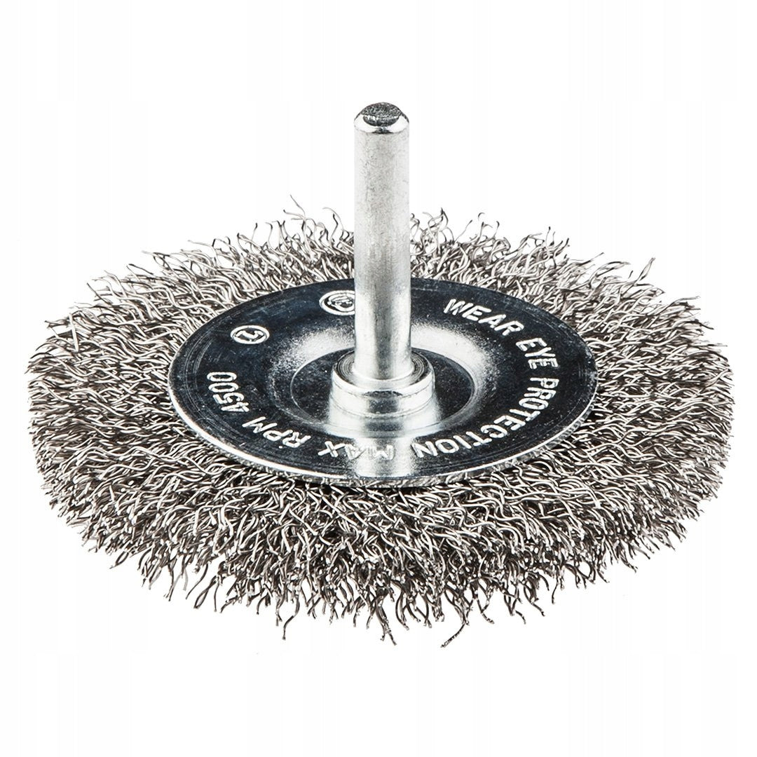 Szczotka Druciana 75mm INOX Trzpieniowa Do Wkrętarki Wiertarki