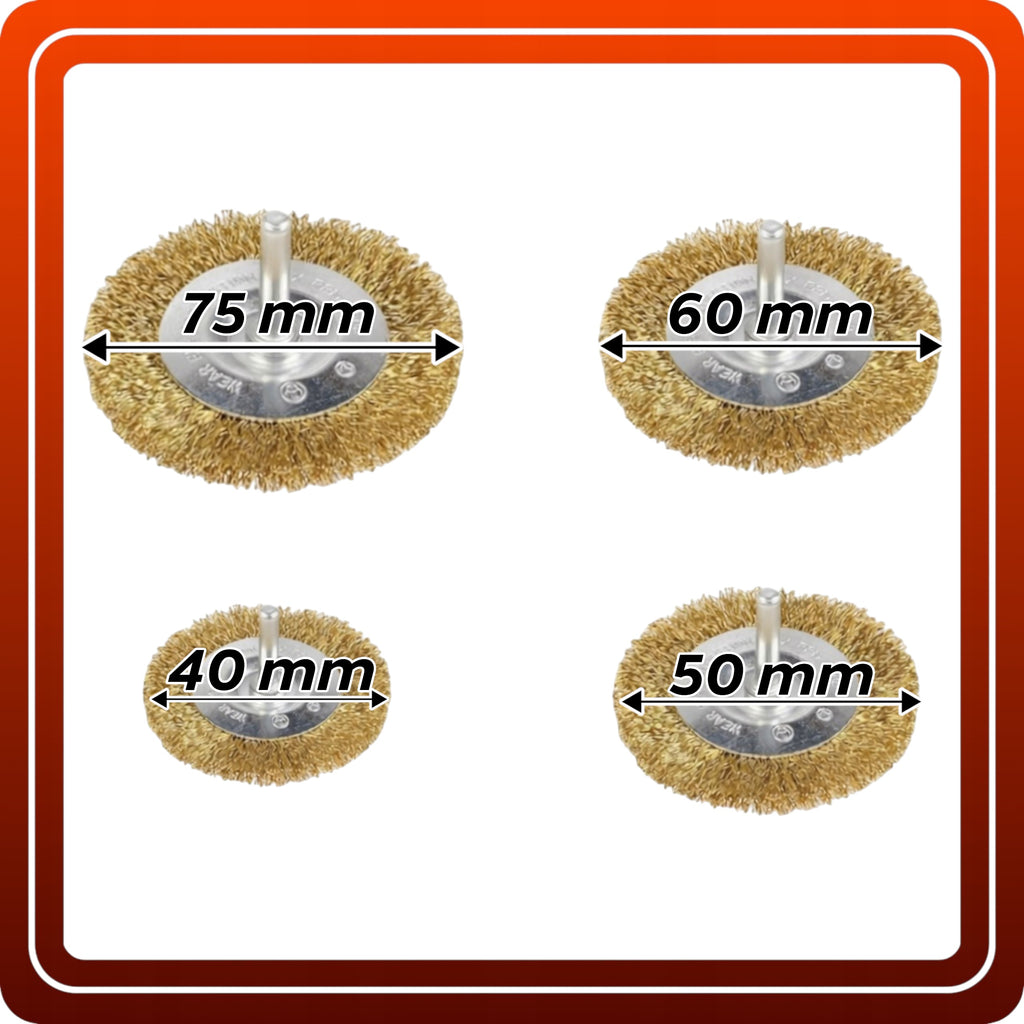 Szczotki Druciane 6szt Doczołowe 25 50mm Boczne 40 50 60 75mm Do Wkrętarki Wiertarki