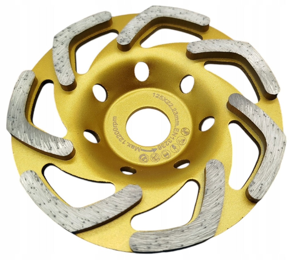 Tarcza do szlifowania betonu 125mm Garnkowa Diamentowa Boomerang na kątówkę