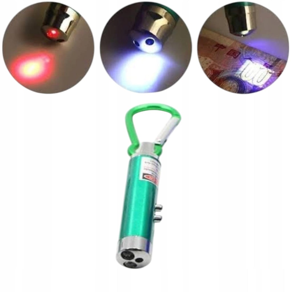 Wskaźnik laserowy Laser Pointer 4w1 Do prezentacji Zabawka dla kota Latarka