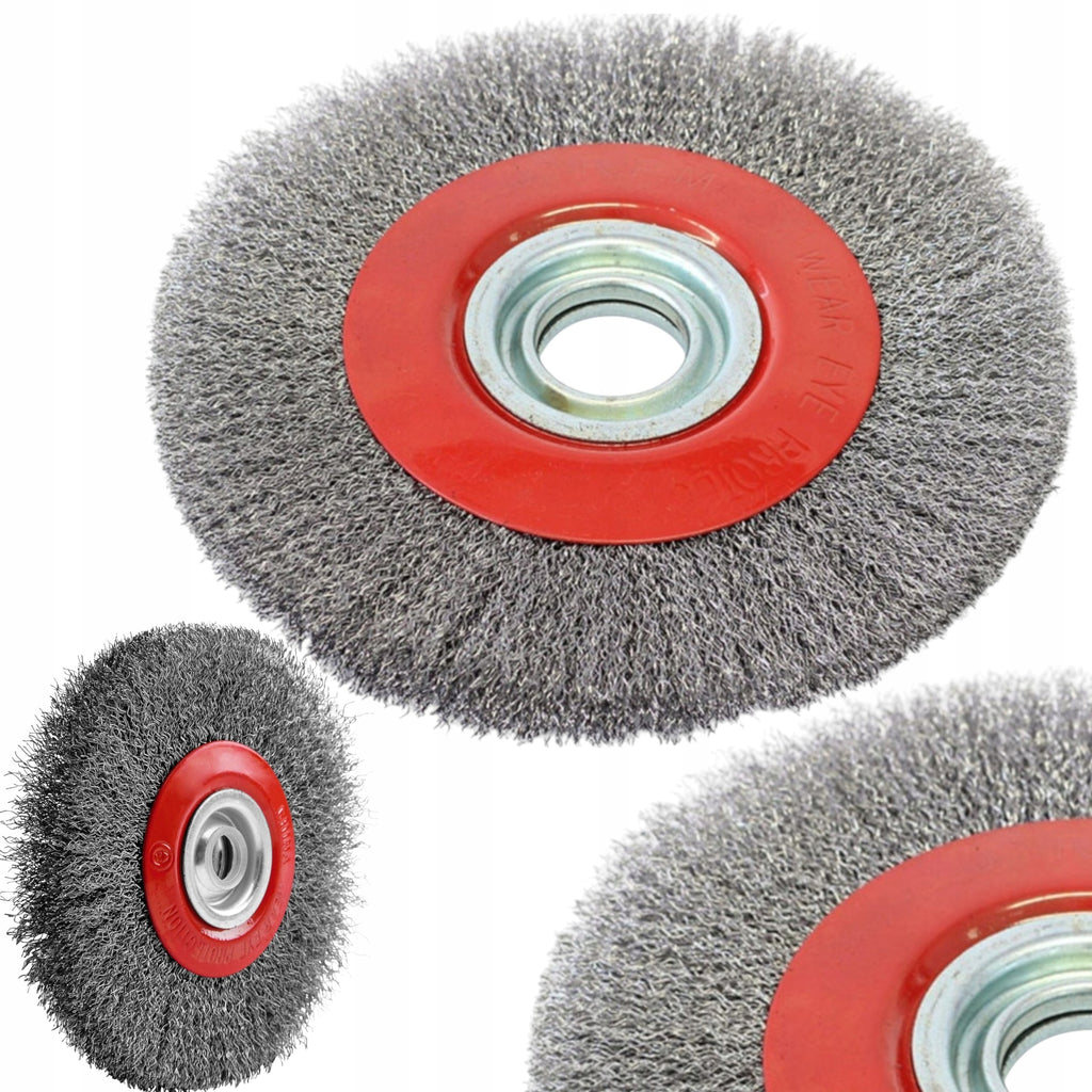 Szczotka Druciana 125mm otw 20mm Tarczowa Do Szlifierki Stołowej z Redukcjami