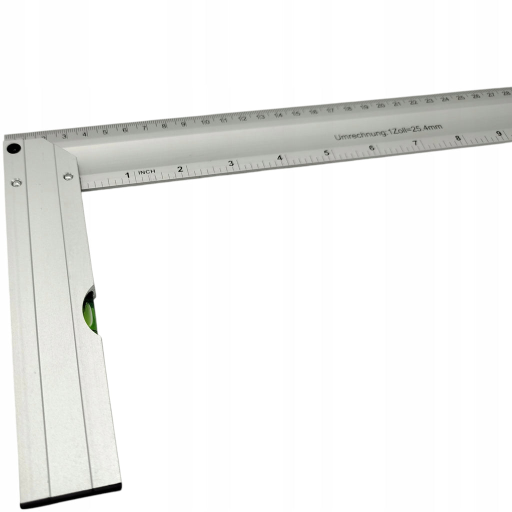 KĄTOWNIK STOLARSKI ALUMINIOWY Z POZIOMICĄ 400mm Uniwersalny