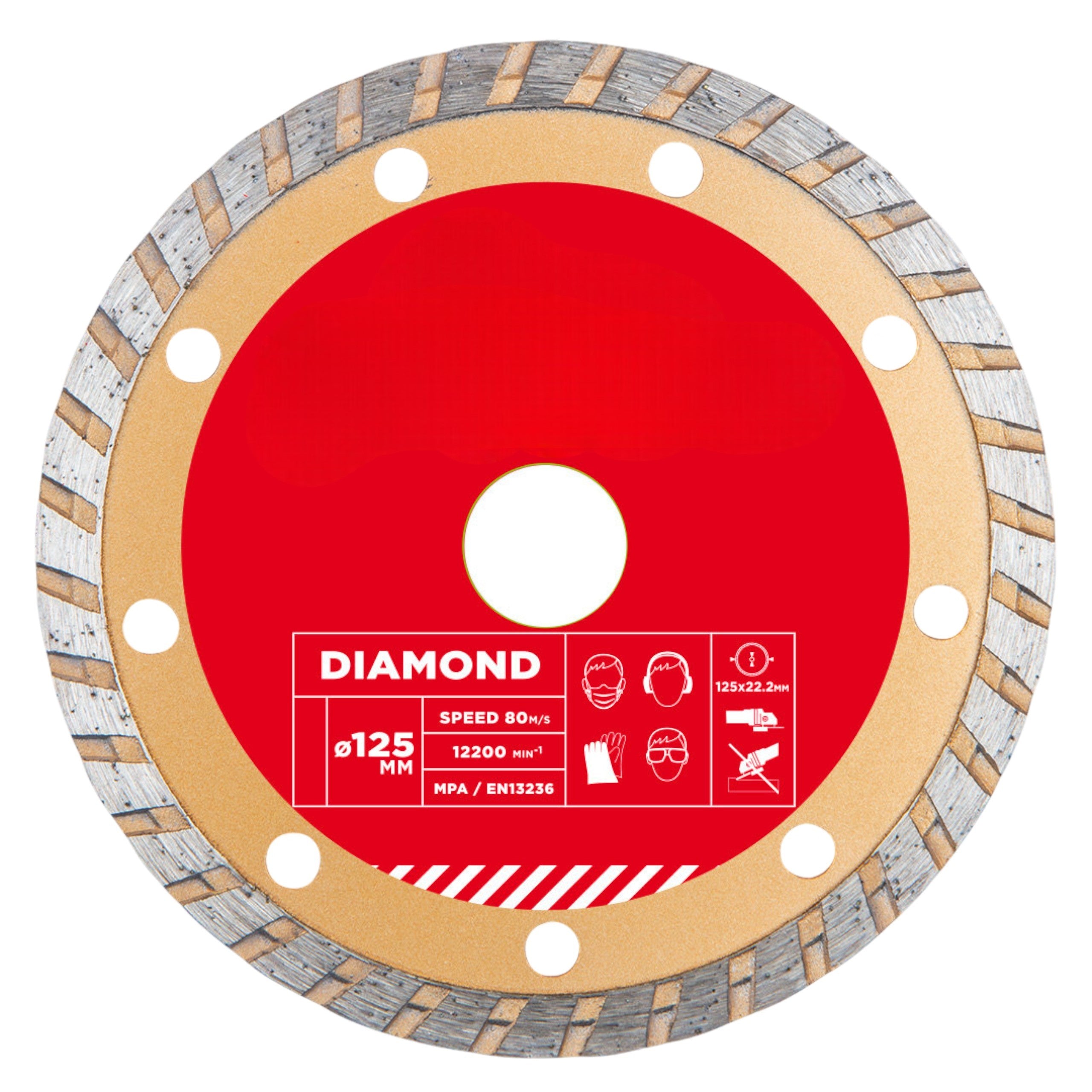 TARCZA DO BETONU 125 MM DIAMENTOWA Cięcia Kostki Cegły Na szlifierkę kątową