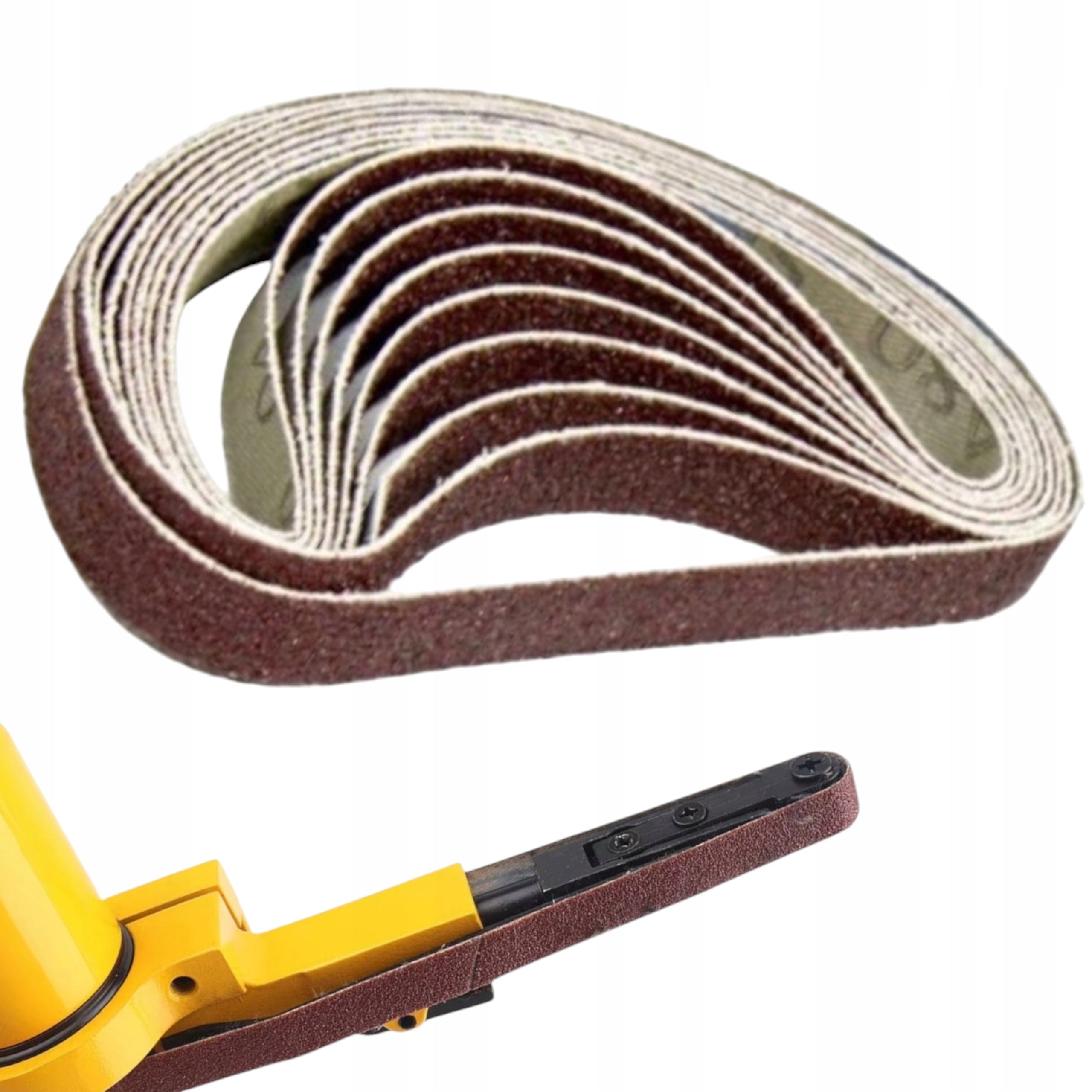 10 szt Papier ścierny pas 10x330mm P60 Taśma bezkońcowa Szlifierka Taśmowa