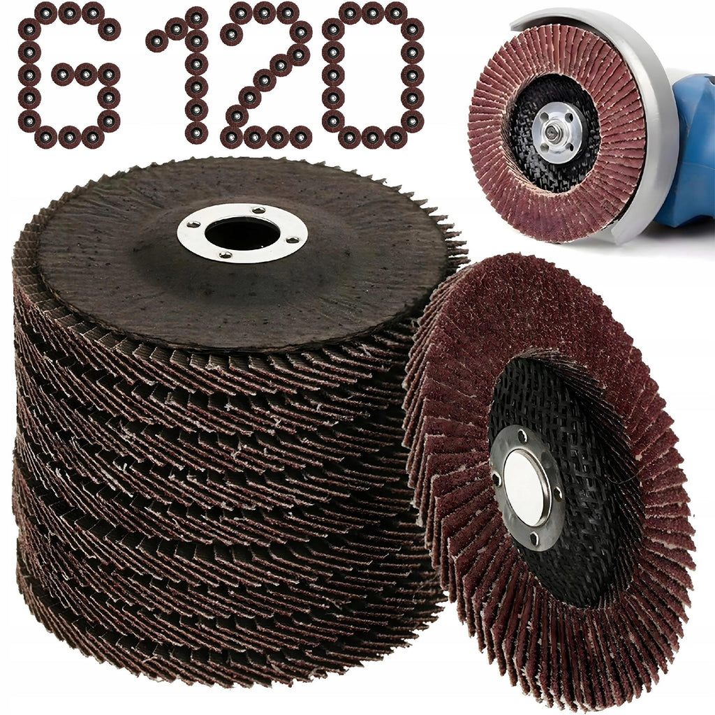 10x Tarcza Listkowa 125mm P120 Lamelka Do Szlifowania Stali Drewna