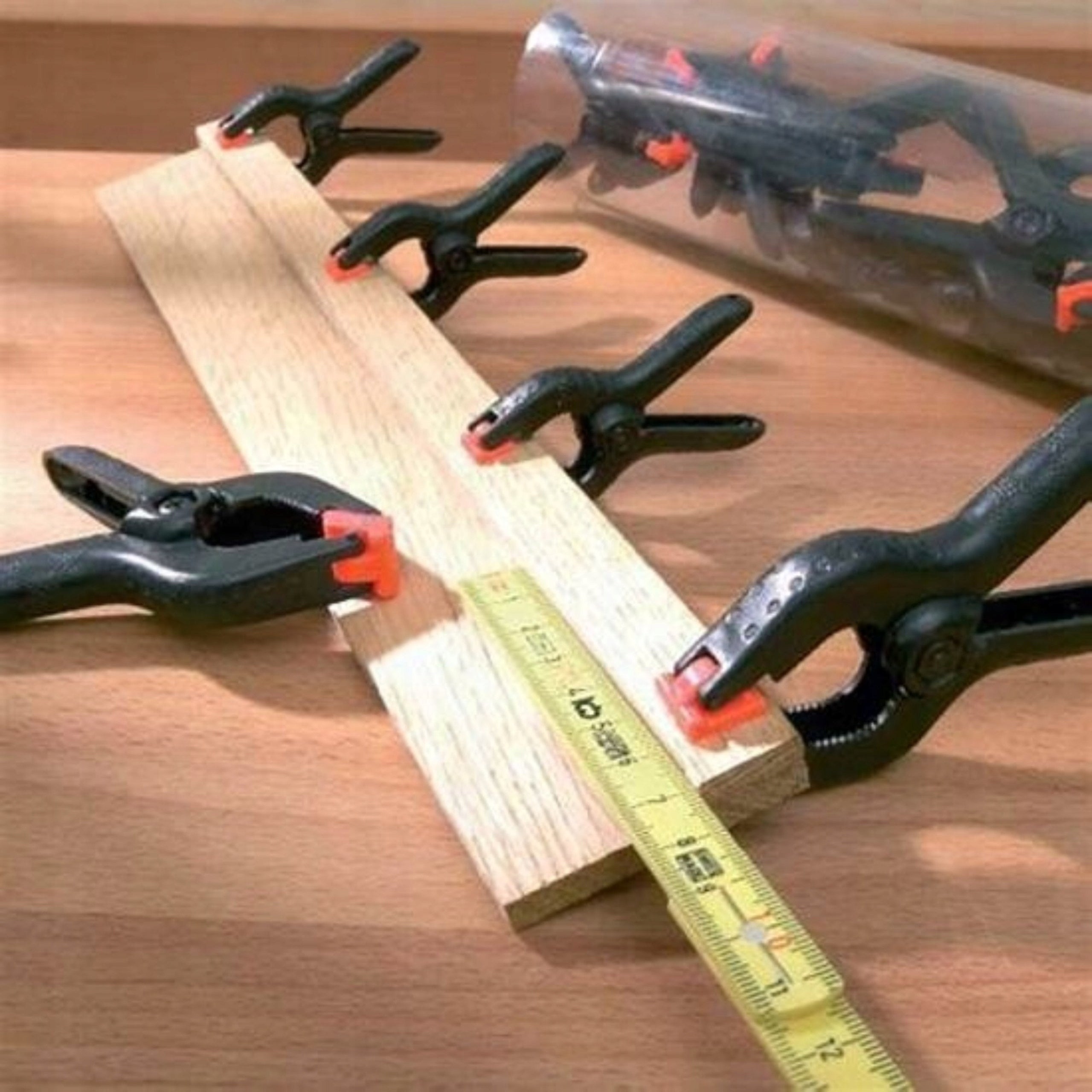 ŚCISK STOLARSKI MODELARSKI 60MM KLIPS ZACISK KLAMRA SPRĘŻYNOWY ZESTAW 4szt