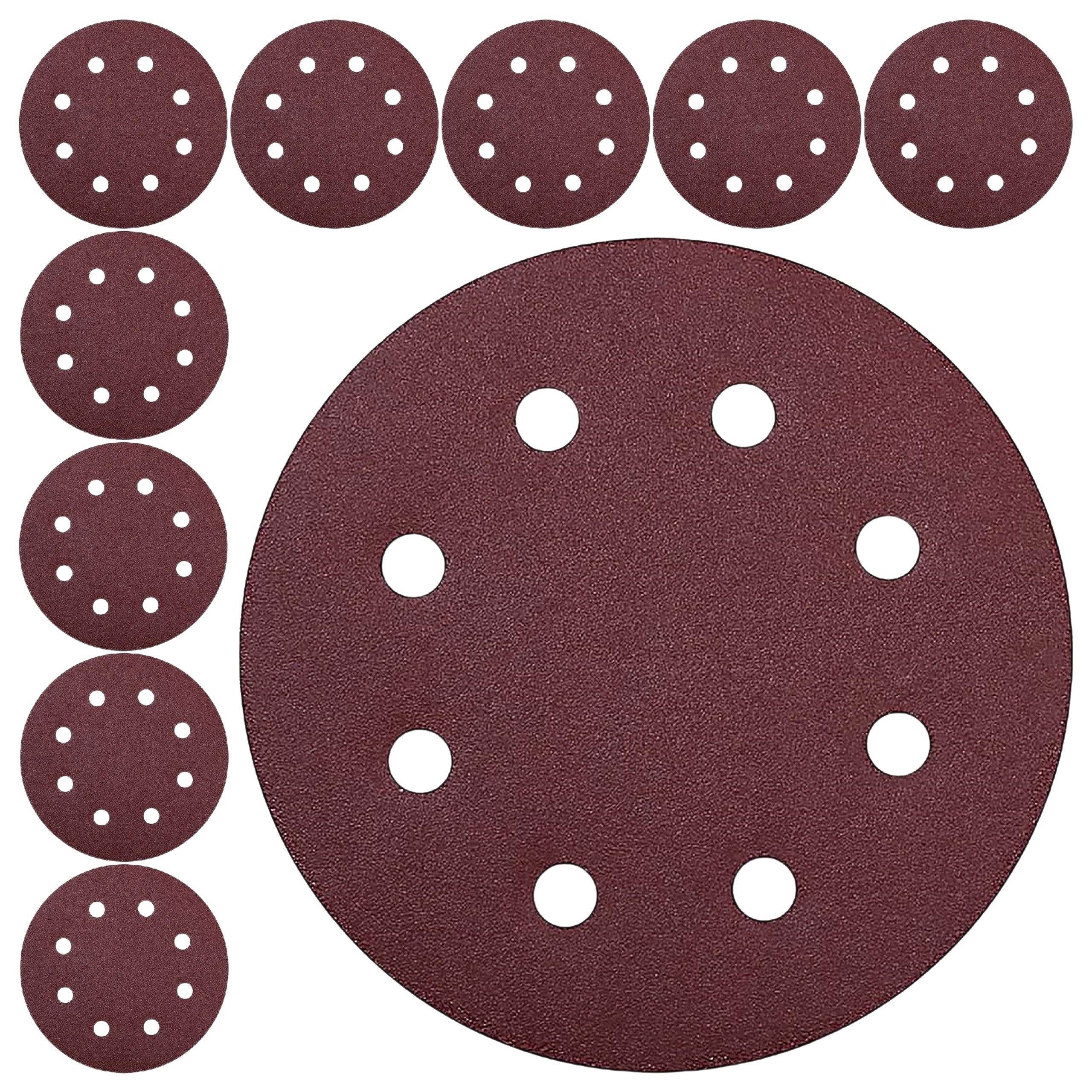 10x Papier ścierny 180mm P40 Na Rzep Krążek Dysk Do Żyrafy Szlifierki Gipsu