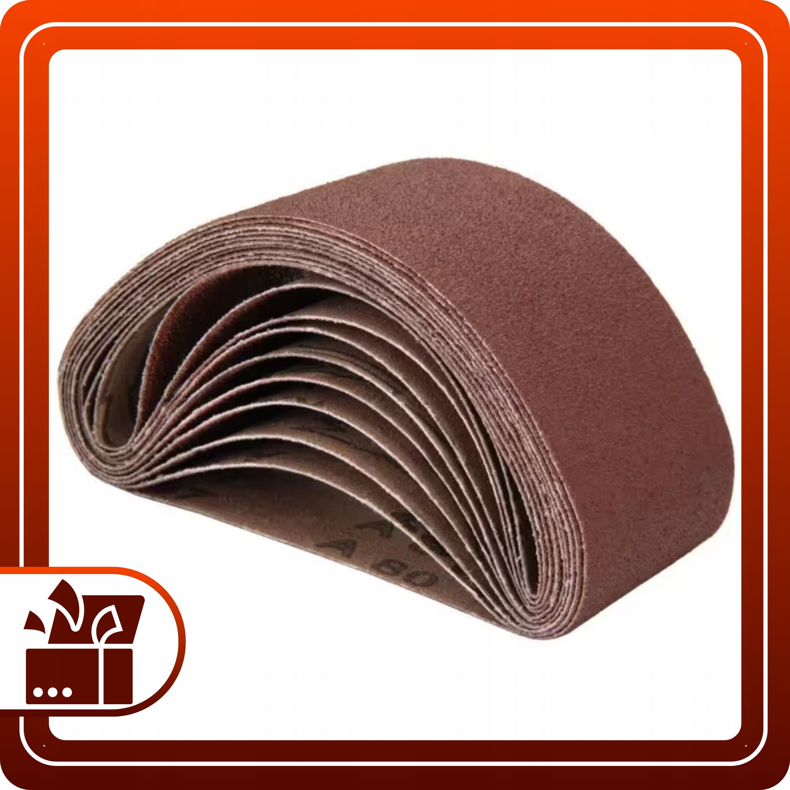 10x Papier Ścierny 75x457 P150 Do Szlifierki Taśmowej Pas Bezkońcowy