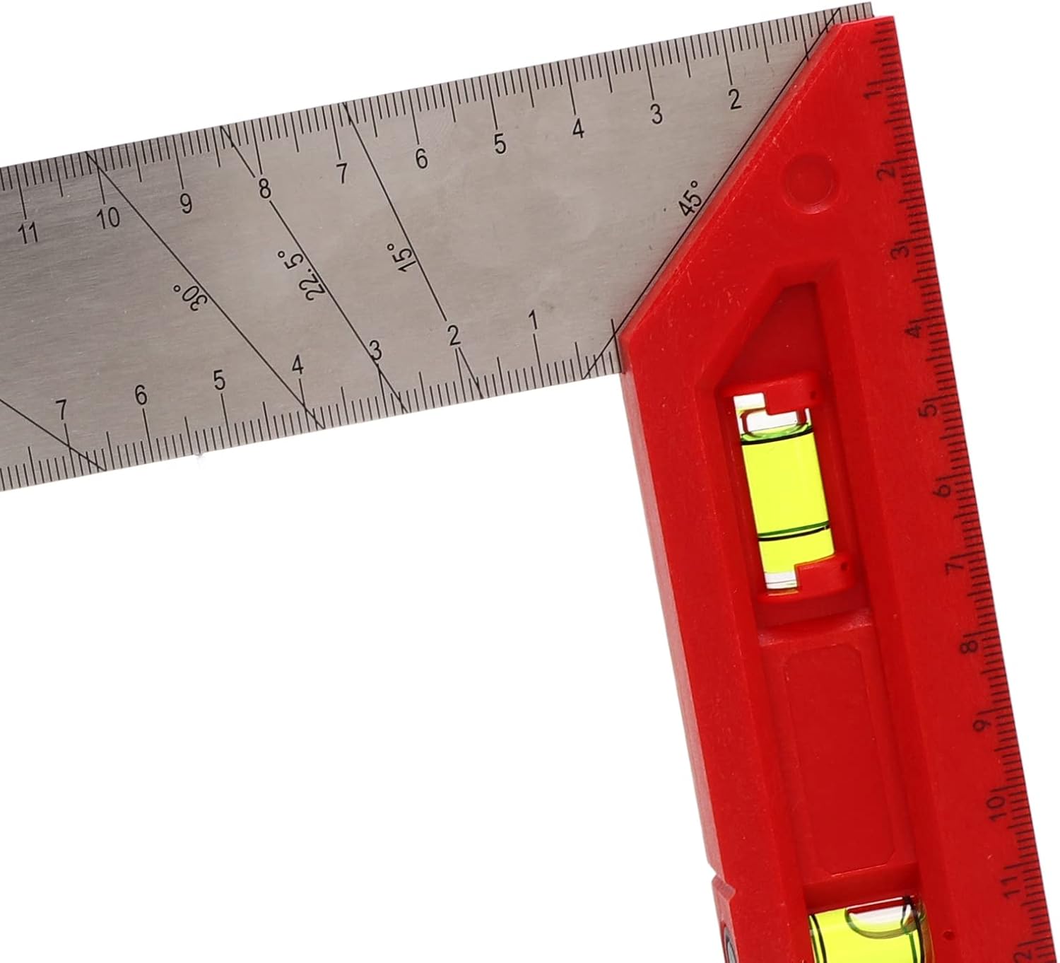 PROFESJONALNY KĄTOWNIK ALUMINIOWY STOLARSKI Z POZIOMICĄ 30cm